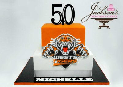 West Tigers Birthday Cake