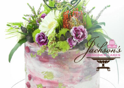 Buttercream Cake with Fresh Flowers