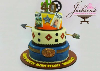 Cowboy & Indian Birthday Cake